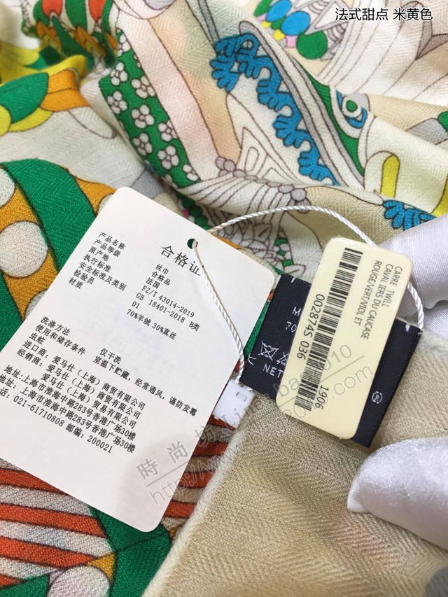 HERMES圍巾 最新款同步專櫃 愛馬仕頂級絲羊絨大方巾 經典百搭  llwj6746